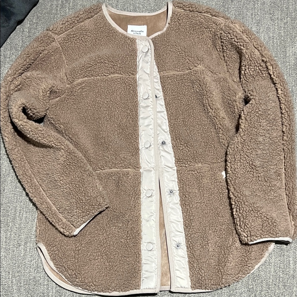 Abercrombie Tan Teddy Jacket